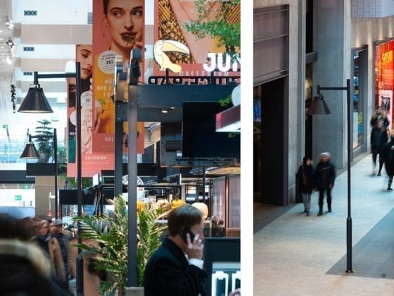 Zero City Pole i bruk innendørs på kjøpesenter