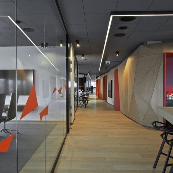 Kontorbelysning på Poweroffice i Bodø