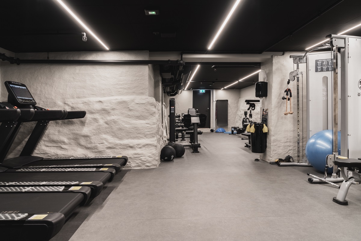 Grunnbelysning til treningsrommet på Parkkvartalet i Oslo